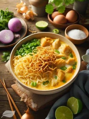  Khao Soi: A Creamy Coconut Curry Explosion Meets Tangy Lime and Crunchy Noodles